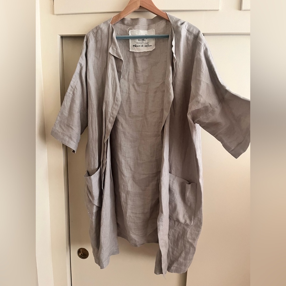 Not Perfect Linen Amsterdam Linen Coat OS